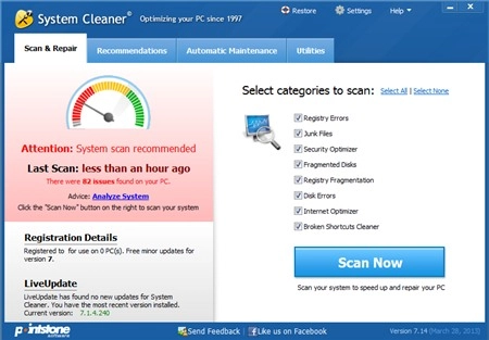 Automatic system cleaner - phần mềm sửa chữa windows khi bị virus tấn công - 1