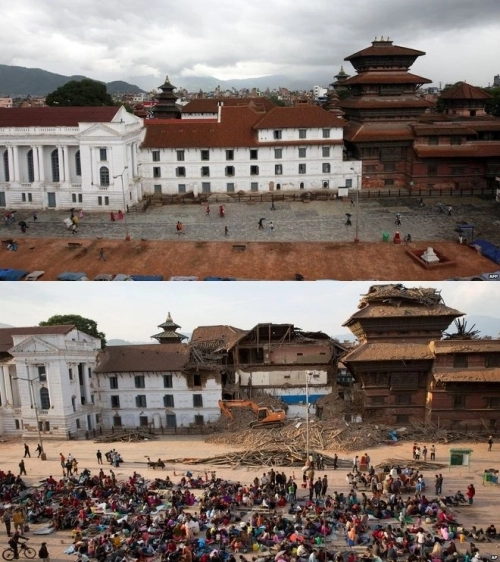 Các di tích của nepal trước và sau động đất - 1