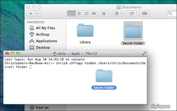 Cách ẩn file tập tin thư mục trên mac os x - 2