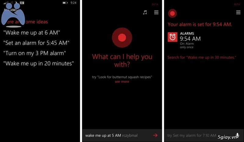 Cách đặt báo thức bằng trợ lý ảo cortana trên windows phone - 2