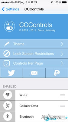 Cccontrols tùy chỉnh controlcenter của ios 7 - 2