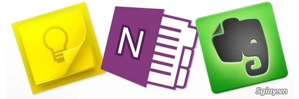 chấm điểm các phần mềm ghi chú onenote evernote keep - 1