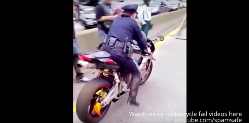 clip khi cảnh sát nữ bắt môtô vi phạm - 1
