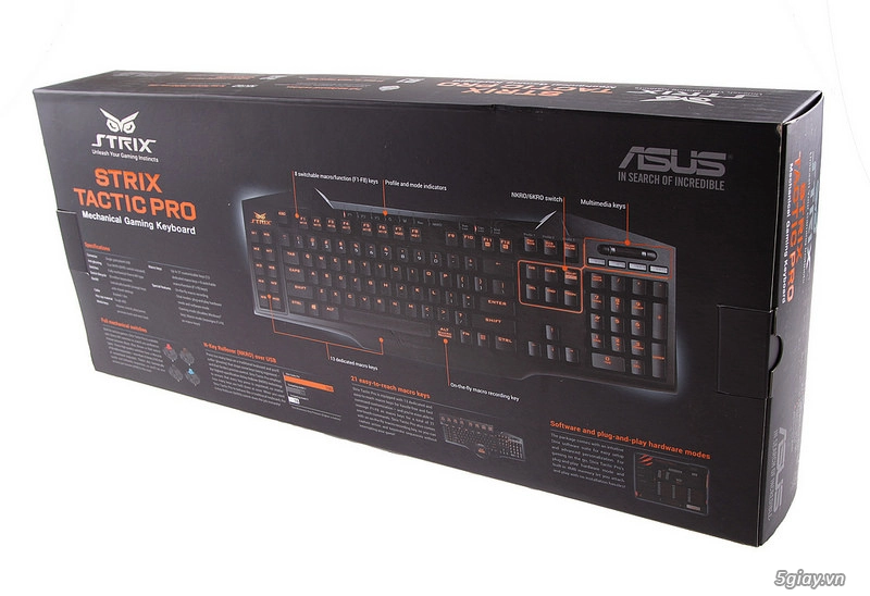 Đánh giá nhanh bàn phím asus strix tactic pro - 1