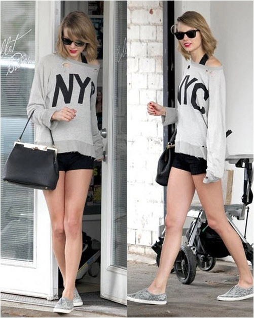 Đẹp trời taylor swift liên tục khoe chân dài - 14