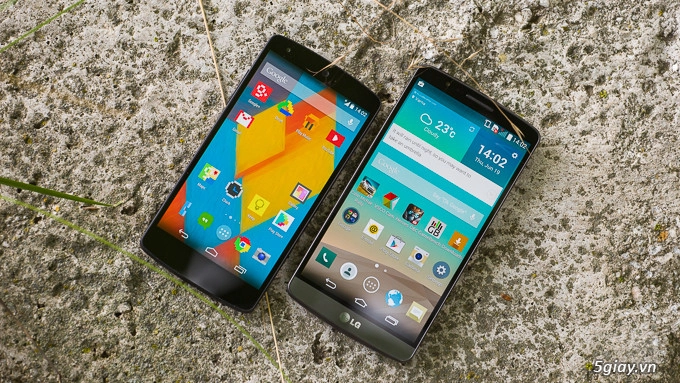 Đọ thiết kế và màn hình của 2 siêu phẩm lg g3 và nexus 5 - 1