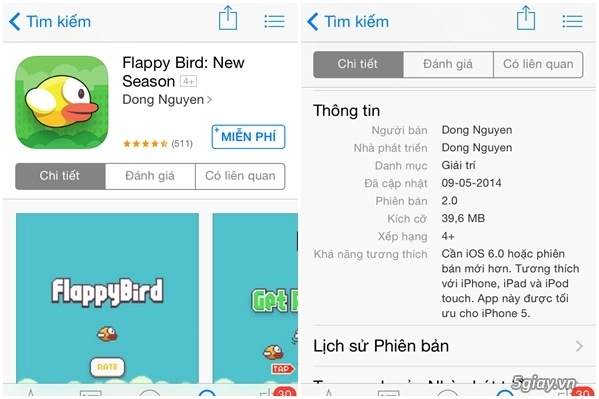 Flappy bird đã trở lại nhưng chỉ là đồ nhái hoàn hảo - 1