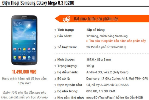 Galaxy s4 phóng to 63 inch có giá chính hãng 115 triệu đồng - 1