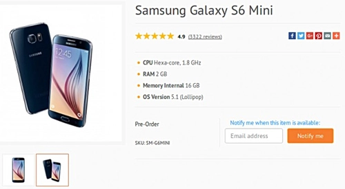 Galaxy s6 mini màn hình 46 inch lộ diện - 1