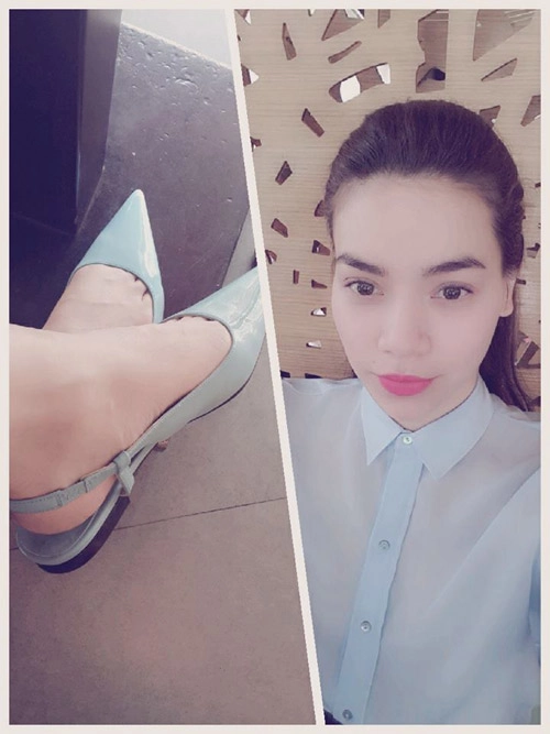 Hà hồ lăng xê mốt giày mũi siêu nhọn - 1