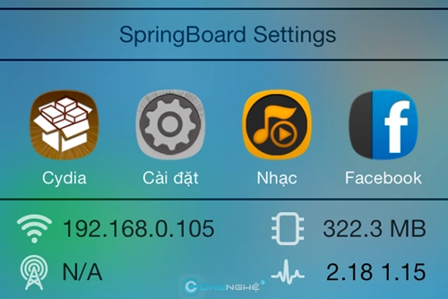 Hai ứng dụng giúp hiển thị thông tin hệ thống trên controlcenter ios7 - 2