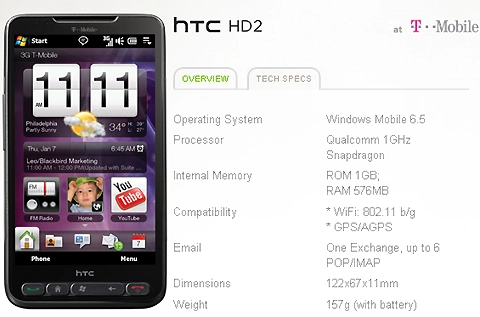 Htc hd2 phiên bản mỹ cấu hình khủng - 1