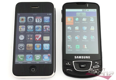 Iphone 3g vs samsung i7500 galaxy - 1