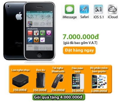 Iphone 3gs phiên bản 2012 được phân phối tại hnammobile - 1