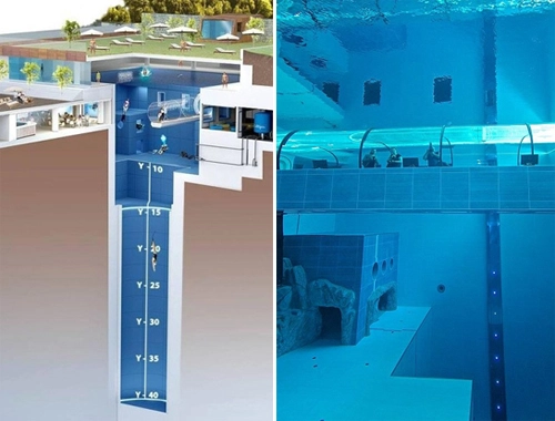 Italy xây bể bơi sâu nhất thế giới - 1