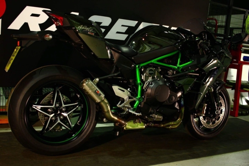 Kawasaki ninja h2 ghost version với pô racefit âm thanh xé gió - 1