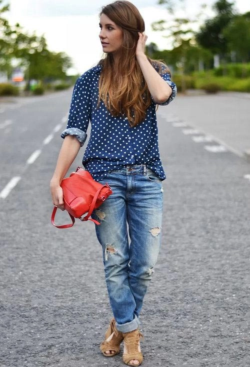 Làm điệu với quần jeans rách - 13