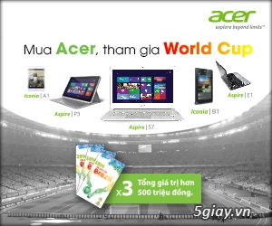 Mua sản phẩm acer có cơ hội đến brazil xem world cup - 1