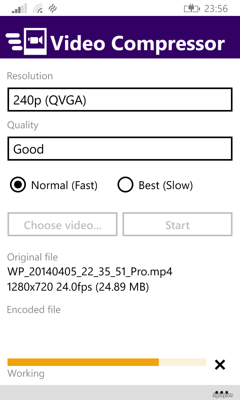 Nén video để chia sẻ tối đa với video compressor wp81 - 3