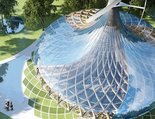 Nhà hình nón ở siêu thành phố tương lai tq - 3