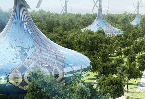 Nhà hình nón ở siêu thành phố tương lai tq - 4