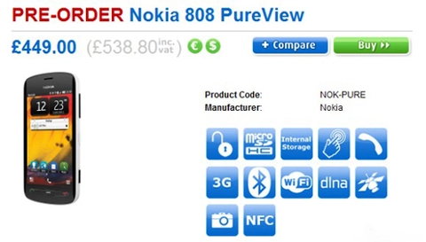Nokia 808 pureview giá dao động từ 15 đến 18 triệu đồng - 1
