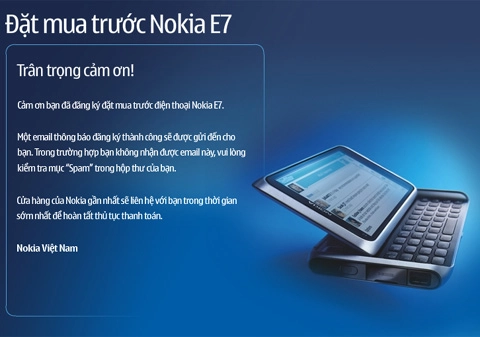 Nokia e7 bắt đầu cho đặt hàng ở vn - 1