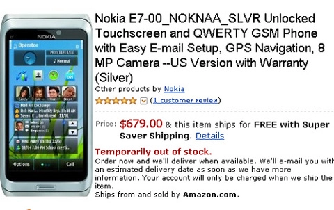 Nokia e7 đặt hàng giá 679 usd - 1