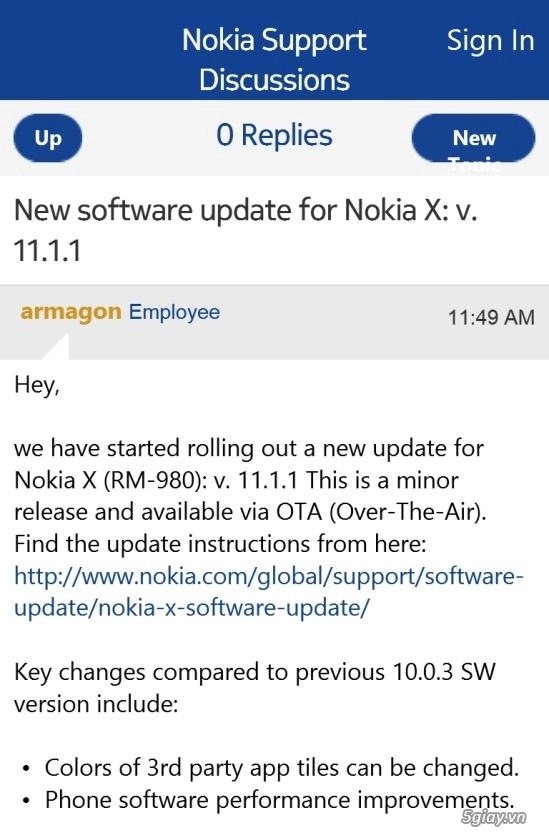 Nokia x nhận bản cập nhật đầu tiên - 1