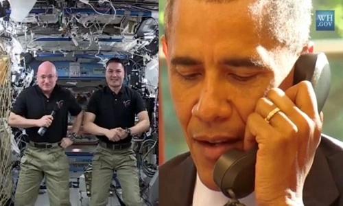 Obama gọi điện lên trạm vũ trụ quốc tế - 1