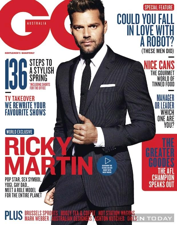 Ricky martin phảng phất nét trầm mặc trên tạp chí gq - 1
