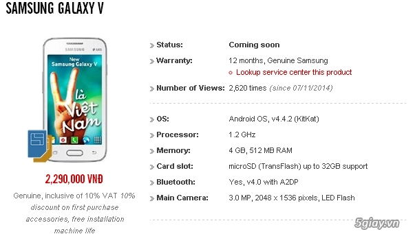 Samsung chuẩn bị ra mắt galaxy v cho thị trường việt nam - 1