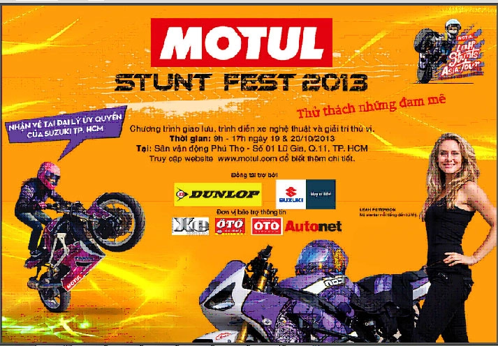 Suzuki đồng tài trợ ngày hội moto phân khối lớn motul stunt fest 2013 - 1