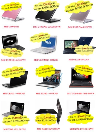 Tặng đến 15 triệu đồng khi mua máy tính msi - 1