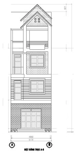 Thiết kế nhà 5x15m cho gia chủ sinh năm 1965 - 1