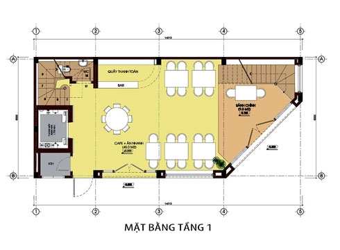 Thiết kế nhà kinh doanh kết hợp cho thuê văn phòng - 1