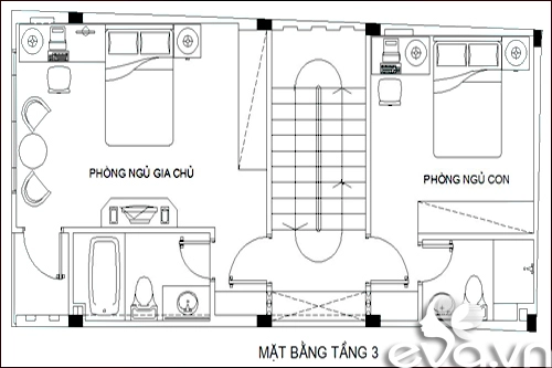 Thiết kế nhà ống 50m2 mặt tiền hẹp - 3