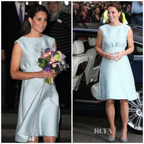 Thời trang bầu trái ngược giữa kate middleton và kim - 2