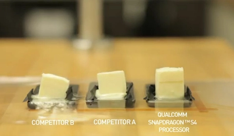 Thử nhiệt độ vi xử lý smartphone bằng bơ - 1