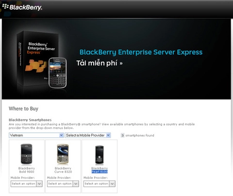 Trang web blackberry có tiếng việt - 1
