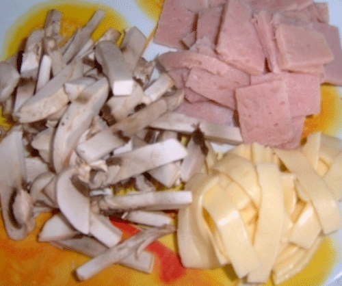 Trứng cuộn nấm phô mai và thịt xông khói - 1