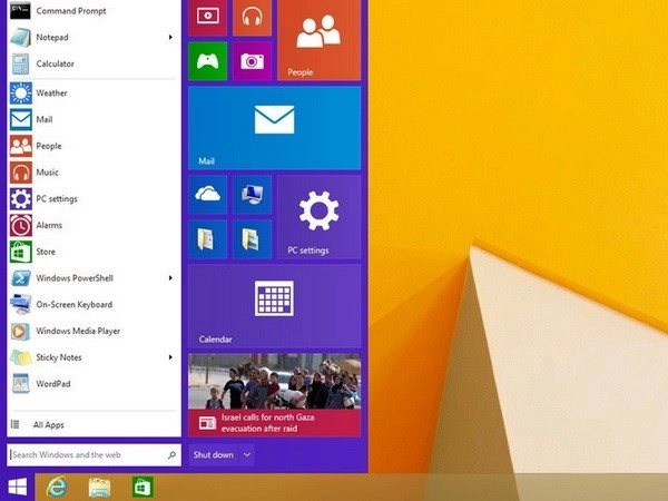 Windows 9 sự trở lại của start menu - 1