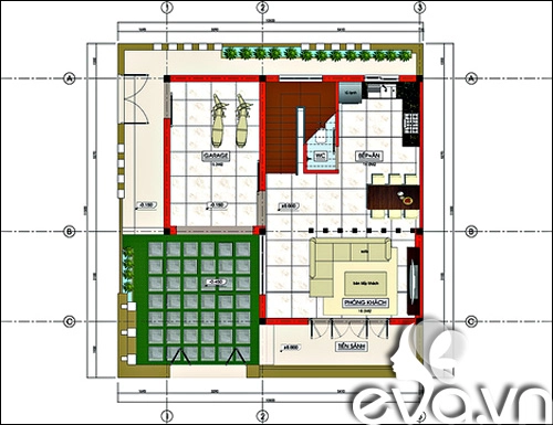 Xây 121m2 nhà phú thọ ăn đứt hàng xóm - 1