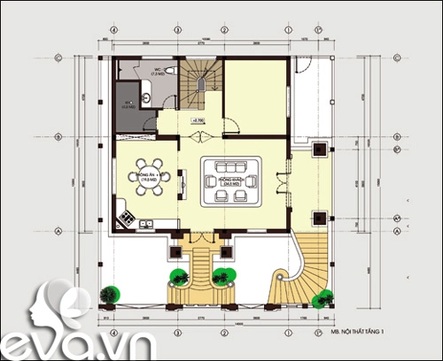 Xây 184m2 biệt thự hải phòng kiêu sa - 2