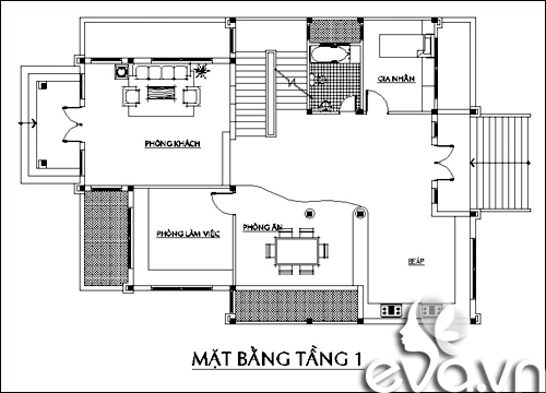 Xây nhà 120m2 đẹp xinh hút mắt - 2