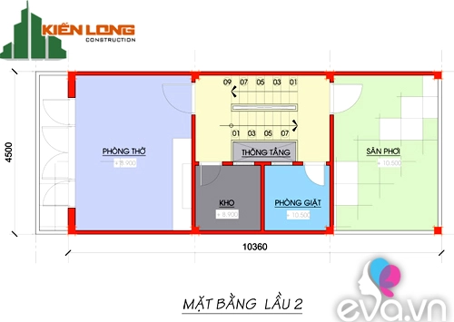 Xây nhà 46m2 chuẩn ở hải dương - 4