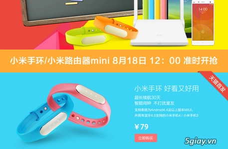 Xiaomi ra mắt vòng đeo sức khỏe giá 13 usd vào 1808 - 1