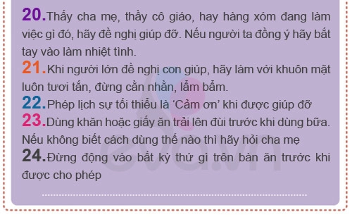 24 quy tắc trẻ phải biết trước 9 tuổi - 6