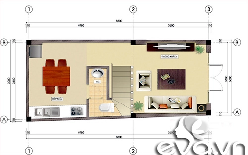 40m2 nhà lô phố hút hồn nhờ 2 tỷ đồng - 1