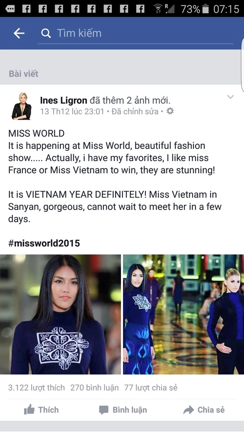 bà trùm hoa hậu đánh giá cao lan khuê tại miss world - 3